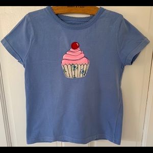 Mini Boden Cupcake appliqué tee sz 7-8y